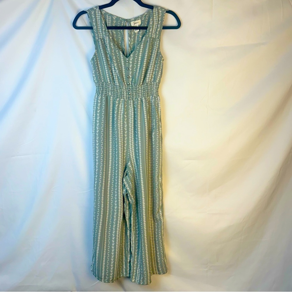 Japna Floral Olive Jumpsuit size S